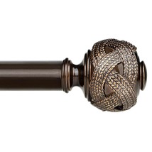 1 Inch Curtain Rod 72 To 144 Inches(6-12 Ft) Telescoping Single Drapery Rods, Br - £48.33 GBP