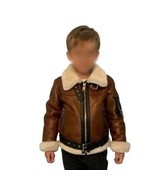 Children&#39;s sheep&#39;s wool pilot jacket, Warm winter jacket made of natural... - £195.01 GBP