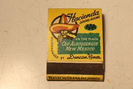 Vintage Match Book Mexican Food Restaurant Advertising Hacienda Albuquerque Nm - £10.35 GBP