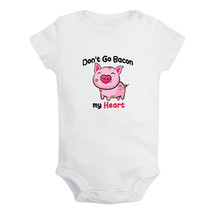 Don&#39;t Go Bacon My Heart Romper Baby Bodysuit Newborn Infant Jumpsuit Kids Outfit - £8.35 GBP