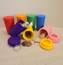  Mini Trash Can Keychain with Secret Compartment | 3D Printed Hidden Sto... - $4.25