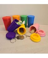  Mini Trash Can Keychain with Secret Compartment | 3D Printed Hidden Sto... - $4.25