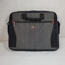 SWISS GEAR Structure 17 Laptop Bag Briefcase Soft Sided Gray Black 16&quot; - £14.68 GBP