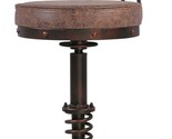 Industrial Bar Stool With Metal Backrest Rustic Coffee Stools With Swive... - $220.99