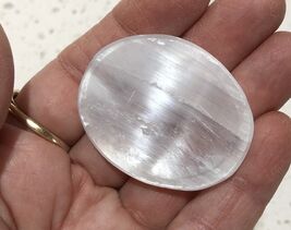 White Selenite Worry / Comfort Stone! - $2.92