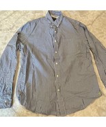 American Eagle Shirt Men&#39;s Size Large Button Up Long Sleeve Blue Striped... - $16.11 CAD