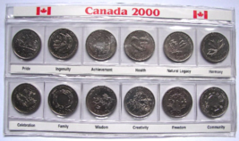 CANADA MILLENNIUM SET 2000 Millennium Small Sleeve with all 12 commemorative coi - £31.46 GBP