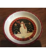 HOME ACCENTS KAREN CRUDEN Ceramic SNOWMAN DISH - $18.00