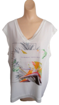 New Tank Top White Multi-Color &quot;Summer Feeling&quot; WORTHINGTON WOMAN  1X - $6.92