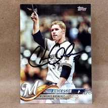 2018 Topps #54 Chase Anderson SIGNED Milwaukee Brewers Auto Autographed MLB Card - £2.74 GBP