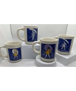 Vintage Morton Salt Coffee Mugs Lot Of 4 1914, 1921, 1956, 1968 Umbrella... - €21,63 EUR