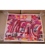 Valentine&#39;s Day Poster w America Theme by R.J. Rapaport 2003 22&quot;x 28&quot; NF - $20.00