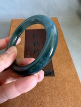 54.8 mm Genuine Burmese Grade A Blue and Green Jadeite Bangle Bracelet 翡翠手鐲緬甸老藍水 - £5,922.86 GBP