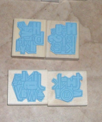 stampin up set of 4 stamps alphabet soup - $12.50