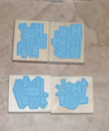 stampin up set of 4 stamps alphabet soup - £9.79 GBP