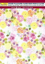 Magnetic Locker Wallpaper (Full Sheet Magnetic) - Flowers Pack of 3 Shee... - £19.45 GBP
