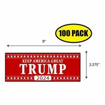 100 Pack 3.375&quot;x9&quot; Trump Kag 2024 Sticker Decal Humor Funny Gift Trump BS0151 - £66.77 GBP