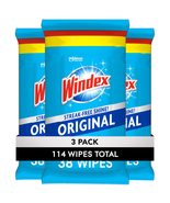 Windex Glass and Surface Pre-Moistened Wipes, Original, 38 Wipes, 3 ct - £22.34 GBP