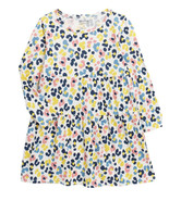 NWT Harper Canyon KIDS&#39; COZY LS SWING DRESS Ivory Egret Rainbow Leopard ... - £5.90 GBP