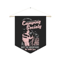 Personalized Hiking Pennant - Vintage Camping Decor, Rustic Cabin Decor, Adventu - £21.35 GBP