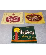 Marathon City Brewing Beer Bottle Labels Lot Holiday Beer Marathon Wisco... - $6.95