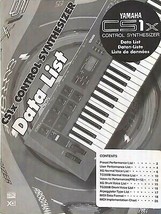 Yamaha CS1x Control Synthesizer Keyboard Original Data List Book, Manual... - £27.21 GBP