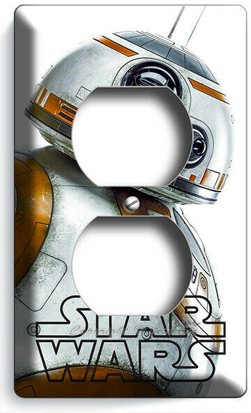 STAR WARS BB-8 DRON ROBOT OUTLET WALL PLATE FAN GIFT GEEK NERD ROOM HD ART DECOR