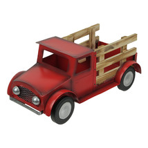 Rustic Metal and Wood Antique Farm Truck Plant Stand 15.5 Inches Long - $39.99