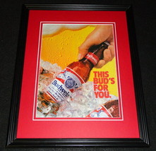 1987 Budweiser Beer This Bud&#39;s For You Framed 11x14 ORIGINAL Advertisement B - £27.62 GBP