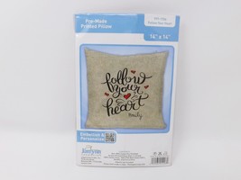 Janlynn Needlecraft Pre-Made Printed Pillow Kit - Follow Your Heart - $16.71