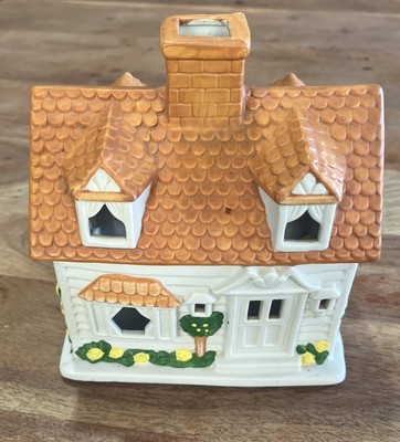 Partylite Tea Lite Candle Holder Retired Village House Cape Cod Vintage 90s - $13.10