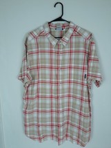 Columbia Men&#39;s Short Sleeve Regular Fit Button Up Shirt Size XXL Plaid R... - $293.33 MXN