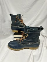 LL Bean 8&quot; Duck Boots Bean Boots Navy Blue Womens Size 9M Made In USA Insulated - £43.94 GBP