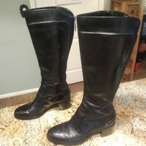 Franco Sarto  Medium Leather Tall  Zipper Boot Womens sz  7 M  style  23... - £46.70 GBP