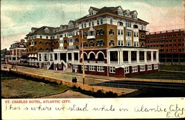 Atlantic City-NEW JERSEY St. Charles Hotel-1905 - Boardwalk, UDB Postcard bk50 - £4.69 GBP