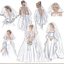 Misses Bridal Wedding Blusher Circular Floor Lengths Veils Sew Pattern  - £15.30 GBP
