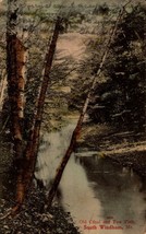 Pre Linen POSTCARD-OLD Canal &amp; Tow Path South Windham, Me BL34 - £3.13 GBP
