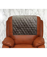 Genuine Lambskin Leather BROWN Recliner Headrest Cover Handmade New Slip... - $38.94+