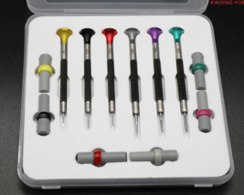 G9825 Set of Swivel Type Watch Repair Screwdriver Flat Head Blade 0.8mm-2.0mm - £38.50 GBP