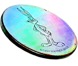 1994 Metal POG Slammer Bugs Bunny Looney Tunes 1.5" Holographic Pog Slammer image 6