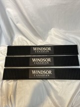 Windsor Canadian Bar Mat Rail 22.5” x 3.5&quot; Black Rubber Whiskey Lot Of 3 - £11.91 GBP