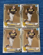 Lot of 4 2021 Bowman Chrome #37 Luis Campusano RC Rookie Card Padres - £1.12 GBP