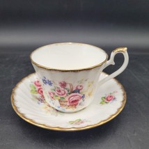 Vintage Royal Sutherland Tea Cup &amp; Saucer Bone China Staffordshire Engla... - £9.33 GBP