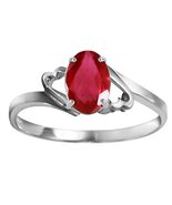 925 Sterling Silver Natural Ruby Oval Shape Ring for Women, Size 7.5, Ga... - $606.86