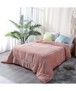 Luxurious Flannel Fleece Comforter w/ Plush Sherpa Back- Queen Size 90X9... - $79.19