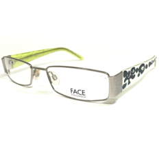 FACE Stockholm Eyeglasses Frames MANTRA 2 PN45 Green Silver Rectangle 53-18-135 - £51.23 GBP