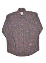 Panhandle Slim Rough Stock Pearl Snap Western Shirt Mens L Paisley Print Cowboy - £26.70 GBP