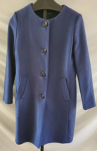 NWT Ann Taylor Blue Wool Blend Heavy Coat Size Medium - £70.10 GBP