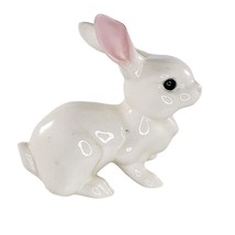 Hagen Renaker DW Molly Rabbit Bunny Blue Eyes White Figurine *Flaw* - £37.36 GBP