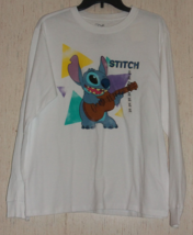 Nwt Womens Disney Stitch Playing The Ukelele White Knit Top / T-SHIRT Size Xxl - £18.37 GBP
